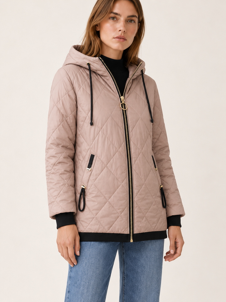 Carolyn | Cozy Diamond Quilted Hooded Puffer Jacket