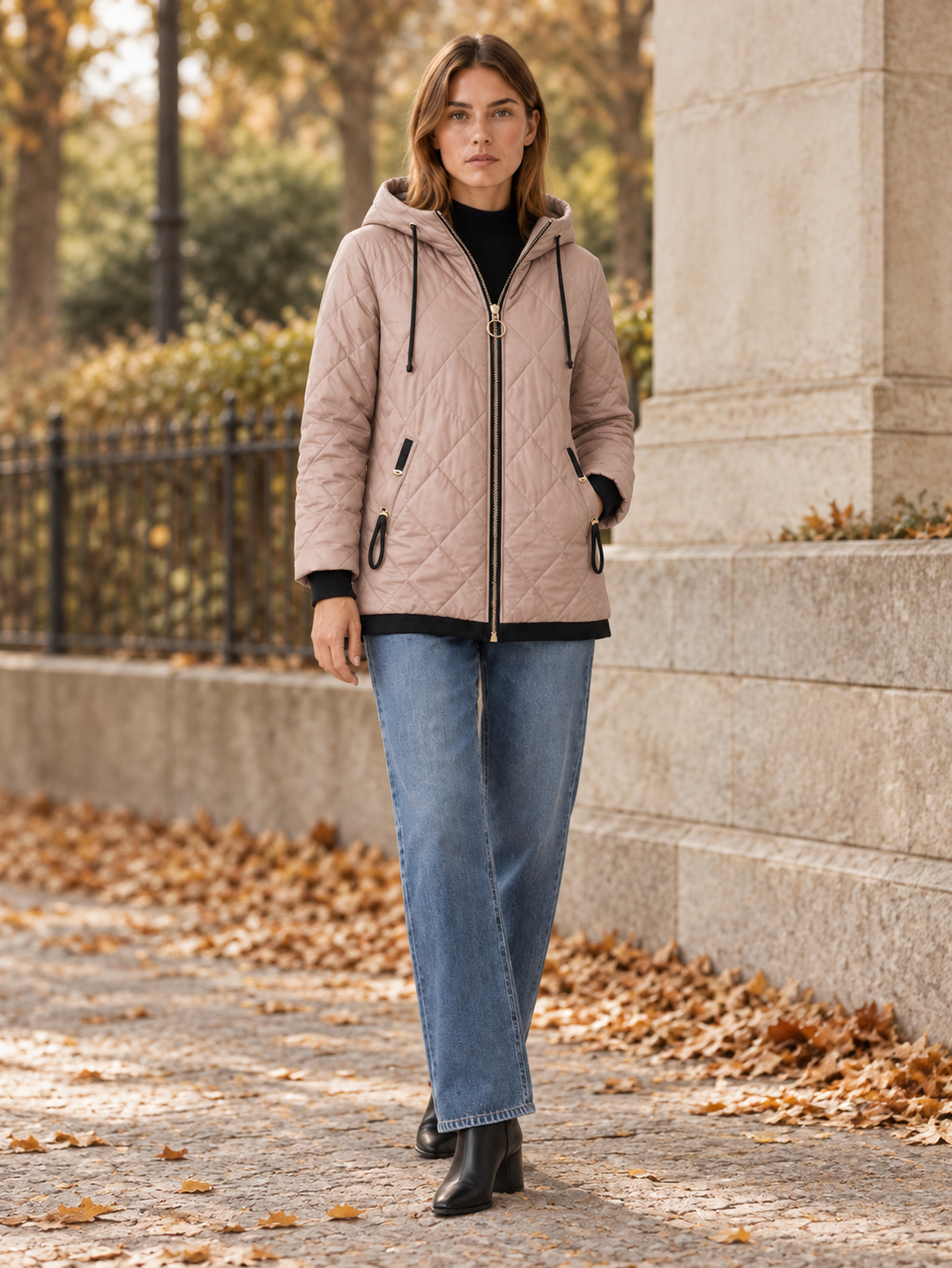 Carolyn | Cozy Diamond Quilted Hooded Puffer Jacket