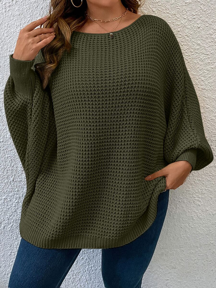 Carolyn | Timeless Ribbed Knit Batwing Sleeve Oversized Sweater