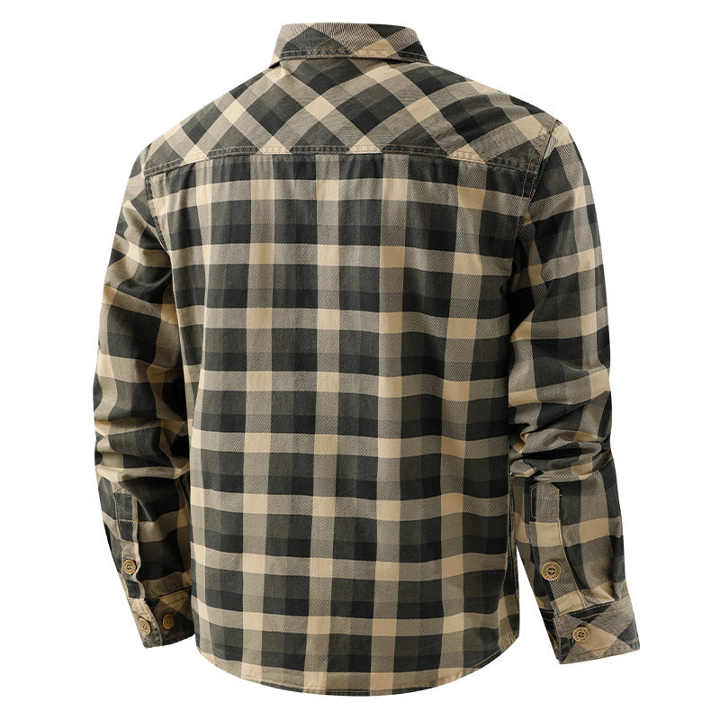 Charles | Buffalo Plaid Flannel Jacket with Double Chest Pockets