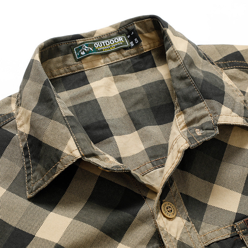Charles | Buffalo Plaid Flannel Jacket with Double Chest Pockets