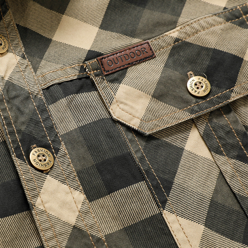 Charles | Buffalo Plaid Flannel Jacket with Double Chest Pockets