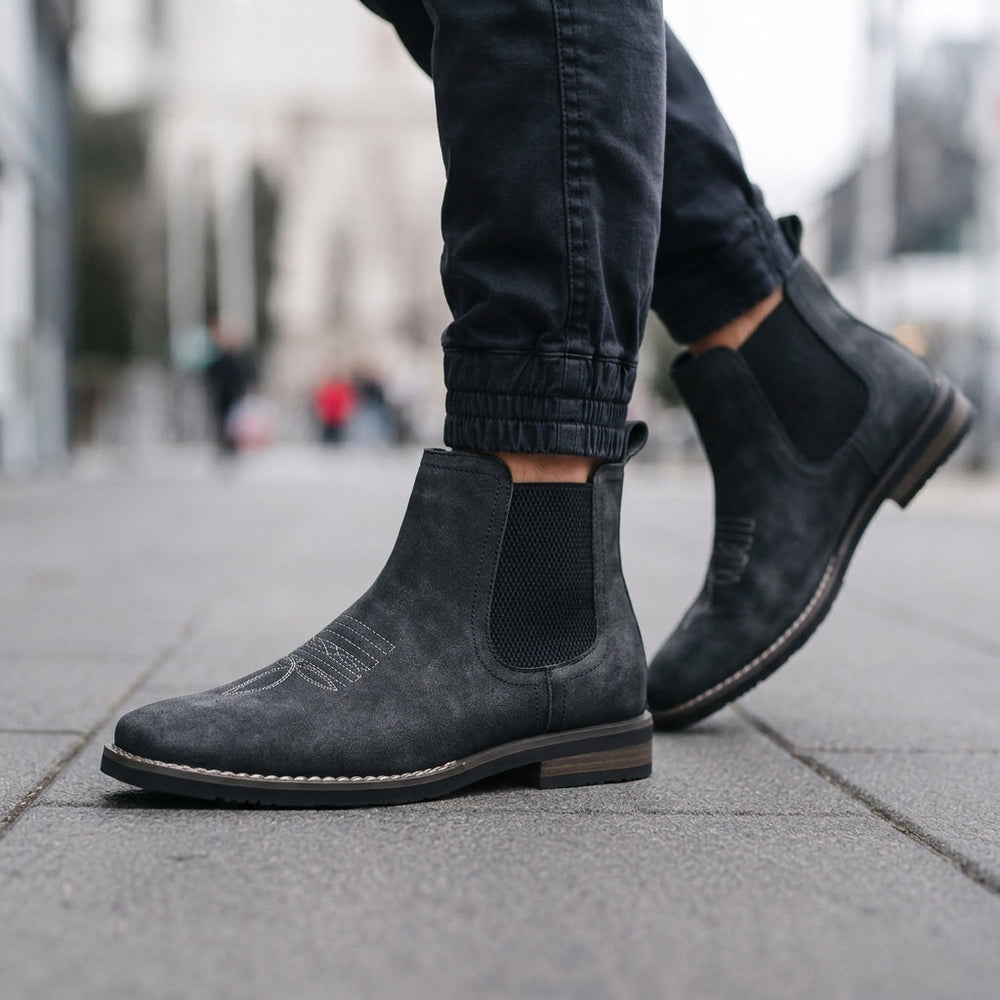 Charles | Refined Pull-On Chelsea Boots with Stitched Detail