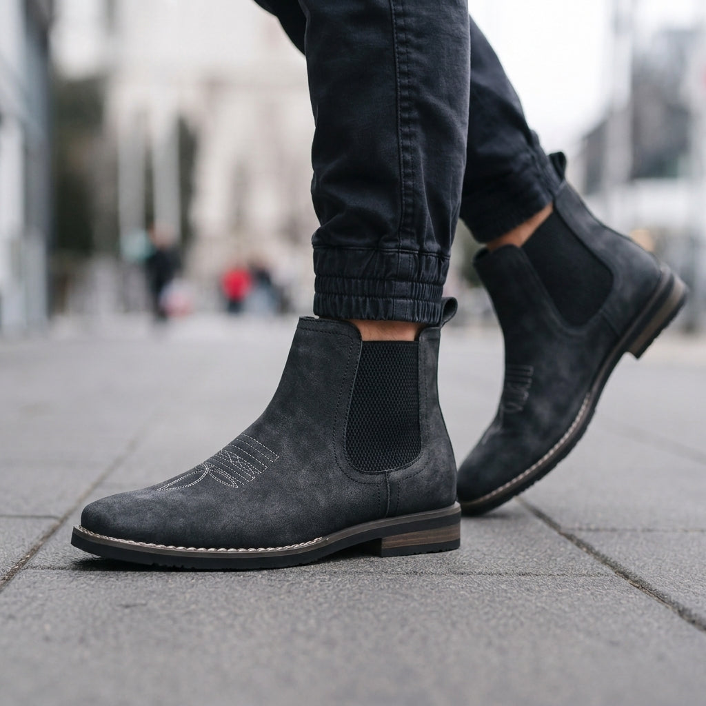 Charles | Refined Pull-On Chelsea Boots with Stitched Detail