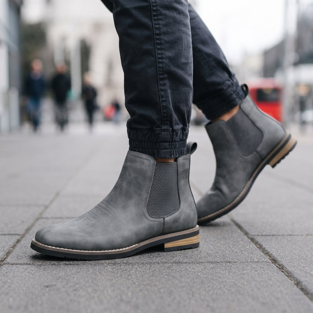 Charles | Refined Pull-On Chelsea Boots with Stitched Detail
