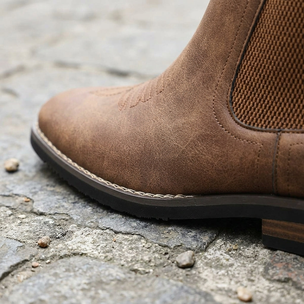 Charles | Refined Pull-On Chelsea Boots with Stitched Detail