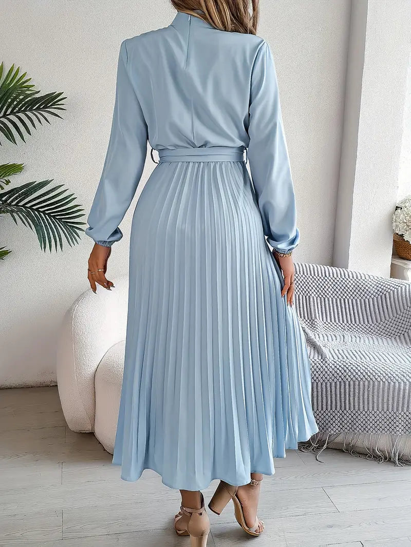 Charlotte | Chic Belted Pleated Fall Wedding Guest Midi Dress