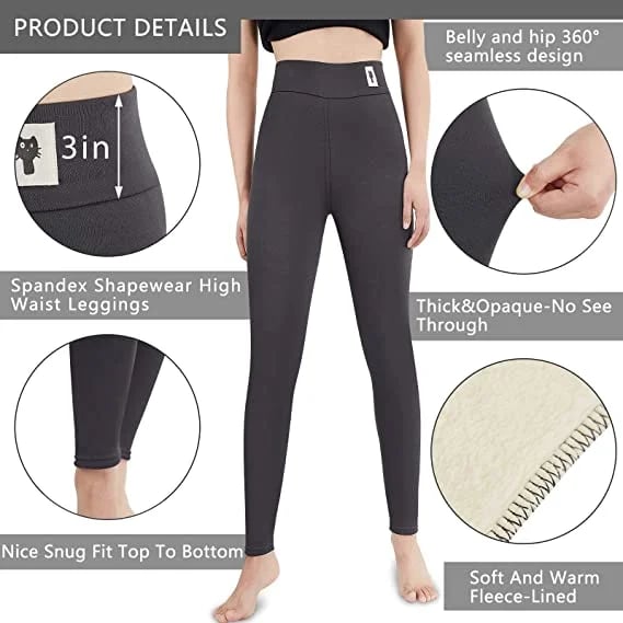 Cheryl | Polished Fleece Lined Leggings with Shaping Effect