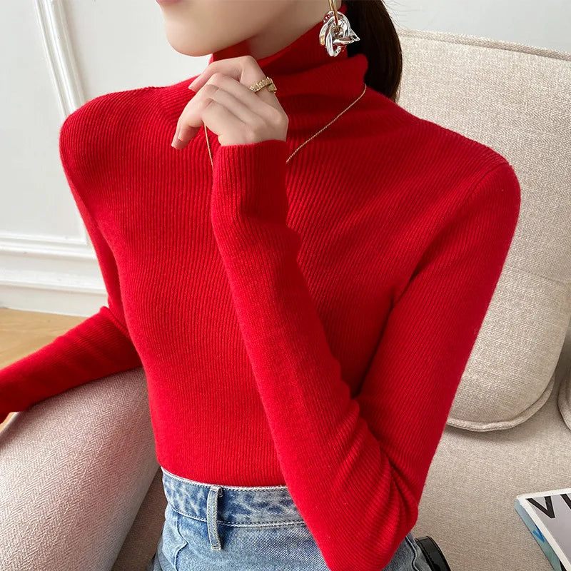 Cheryl | Sophisticated Ribbed Slim Fit Turtleneck Sweater