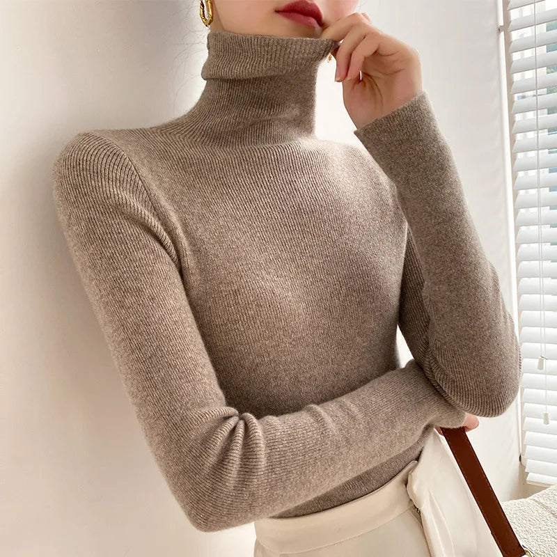 Cheryl | Sophisticated Ribbed Slim Fit Turtleneck Sweater