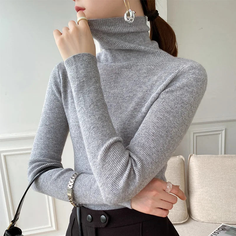 Cheryl | Sophisticated Ribbed Slim Fit Turtleneck Sweater