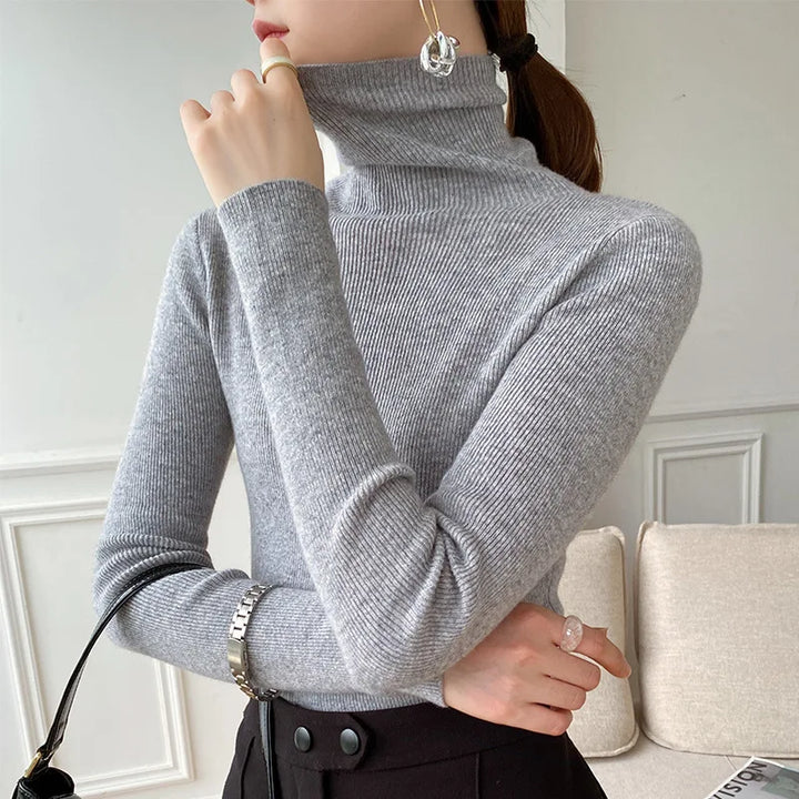 Cheryl | Sophisticated Ribbed Slim Fit Turtleneck Sweater