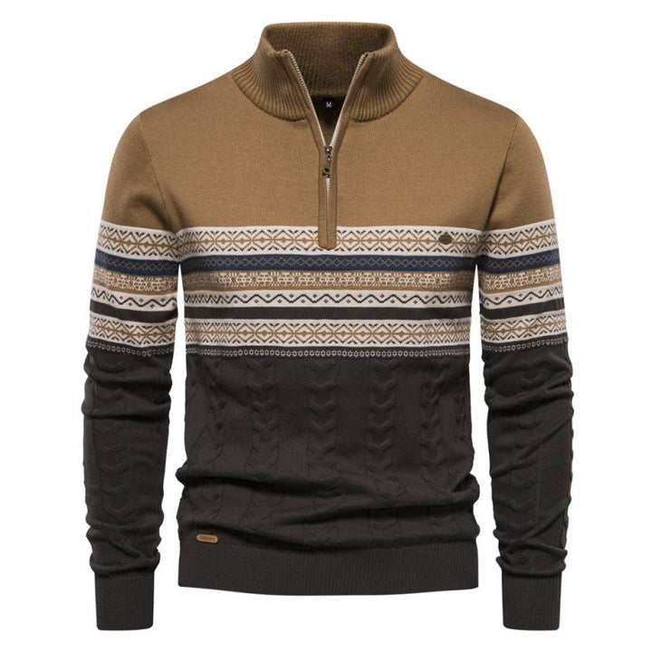 Christian | Cozy Fair Isle Half-Zip mens xmas sweaters