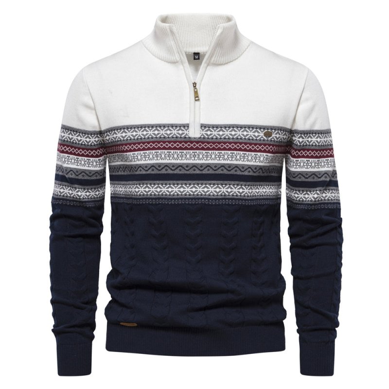 Christian | Cozy Fair Isle Half-Zip mens xmas sweaters