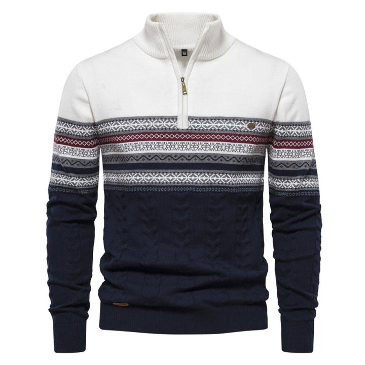 Christian | Cozy Fair Isle Half-Zip mens xmas sweaters