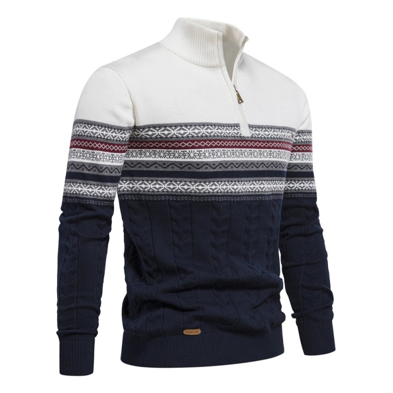 Christian | Cozy Fair Isle Half-Zip mens xmas sweaters