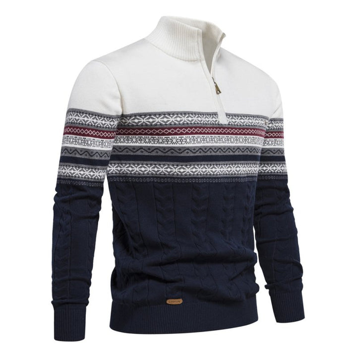 Christian | Cozy Fair Isle Half-Zip mens xmas sweaters