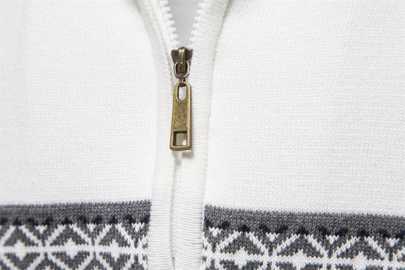 Christian | Cozy Fair Isle Half-Zip mens xmas sweaters