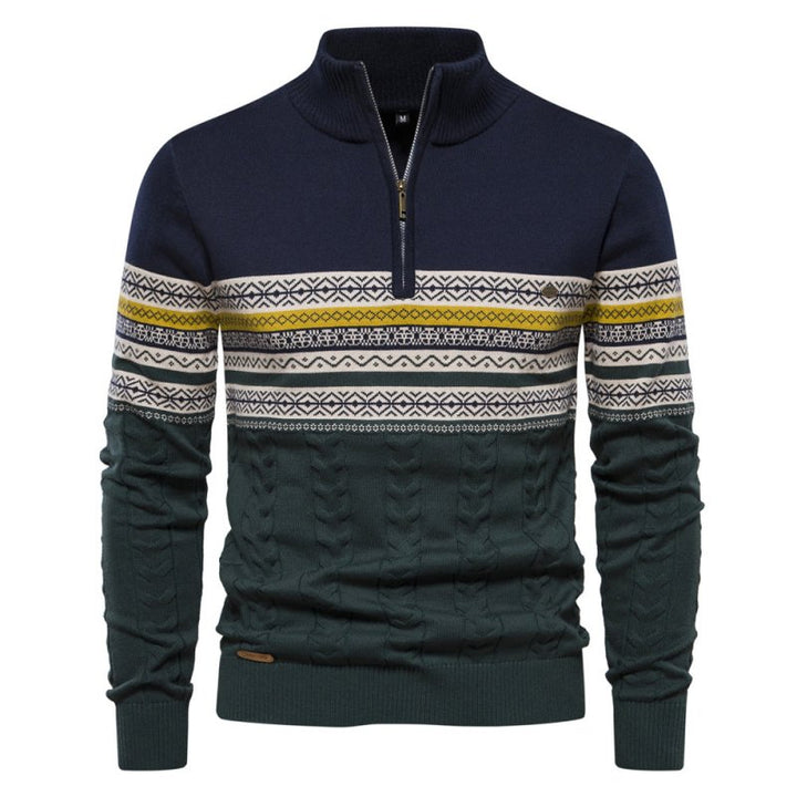 Christian | Cozy Fair Isle Half-Zip mens xmas sweaters