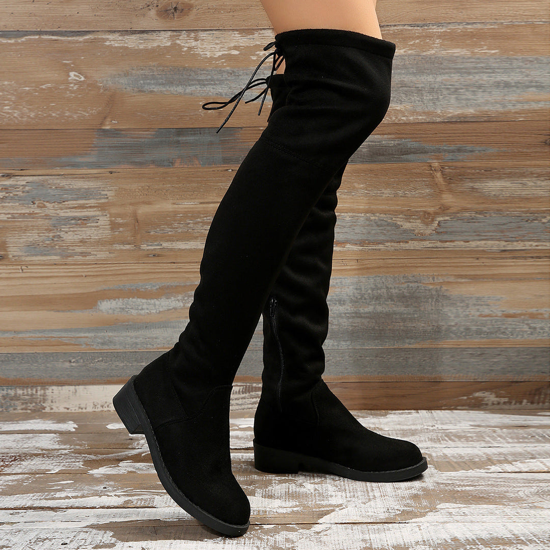 Christina | Cozy Lace-Up Over-the-Knee Thigh High Boots