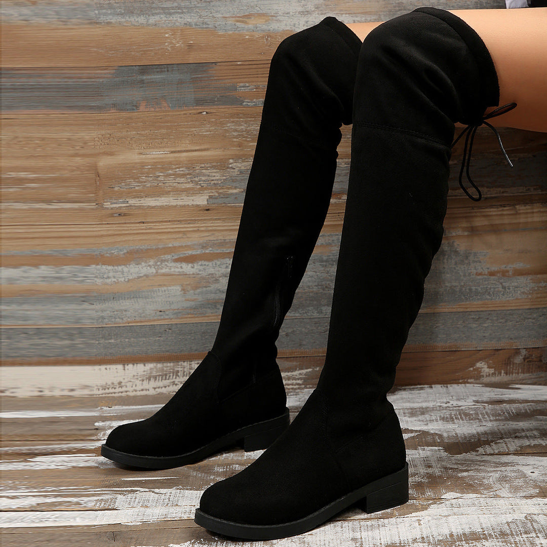 Christina | Cozy Lace-Up Over-the-Knee Thigh High Boots