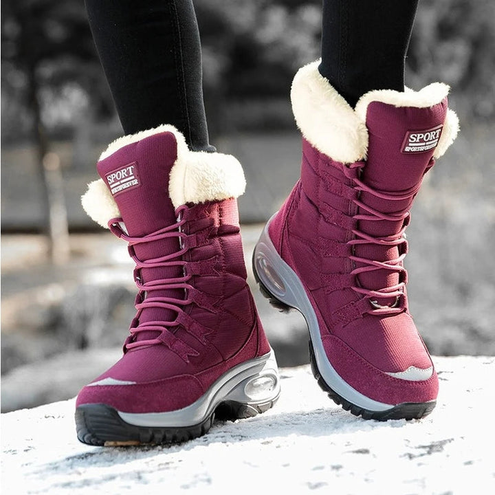 Christine | Classic Cozy Lace-Up Mid-Calf Snow Boots