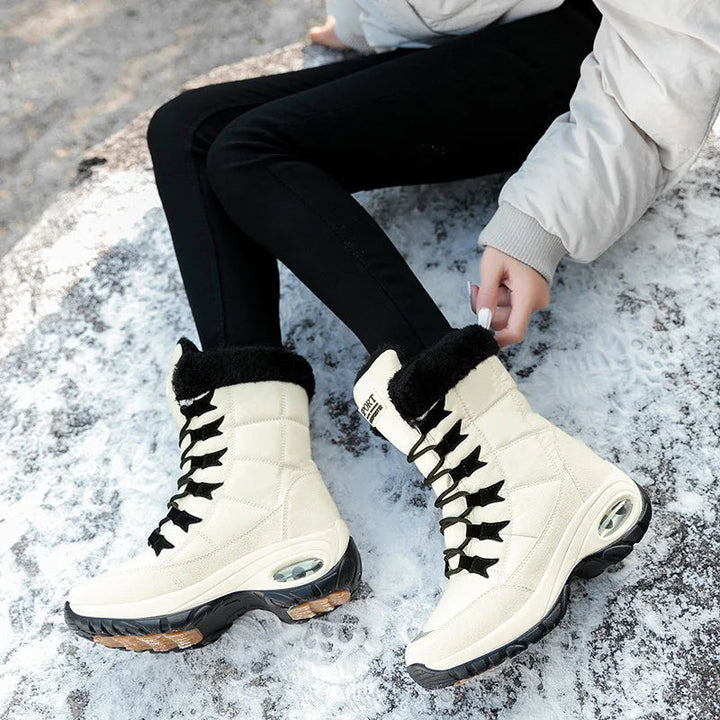 Christine | Classic Cozy Lace-Up Mid-Calf Snow Boots