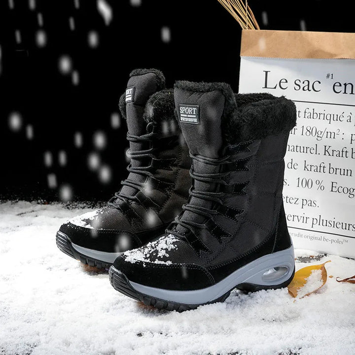 Christine | Classic Cozy Lace-Up Mid-Calf Snow Boots