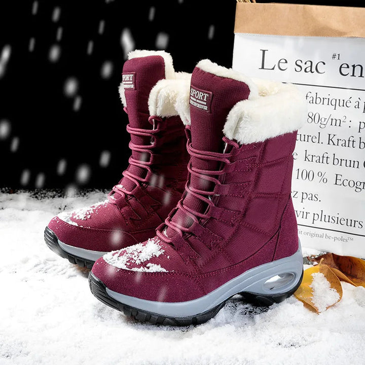 Christine | Classic Cozy Lace-Up Mid-Calf Snow Boots