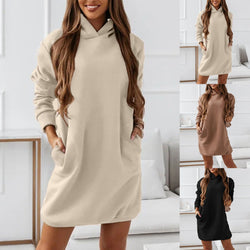 Christine | Cozy Oversized Hooded Sweater Dress with Pocket