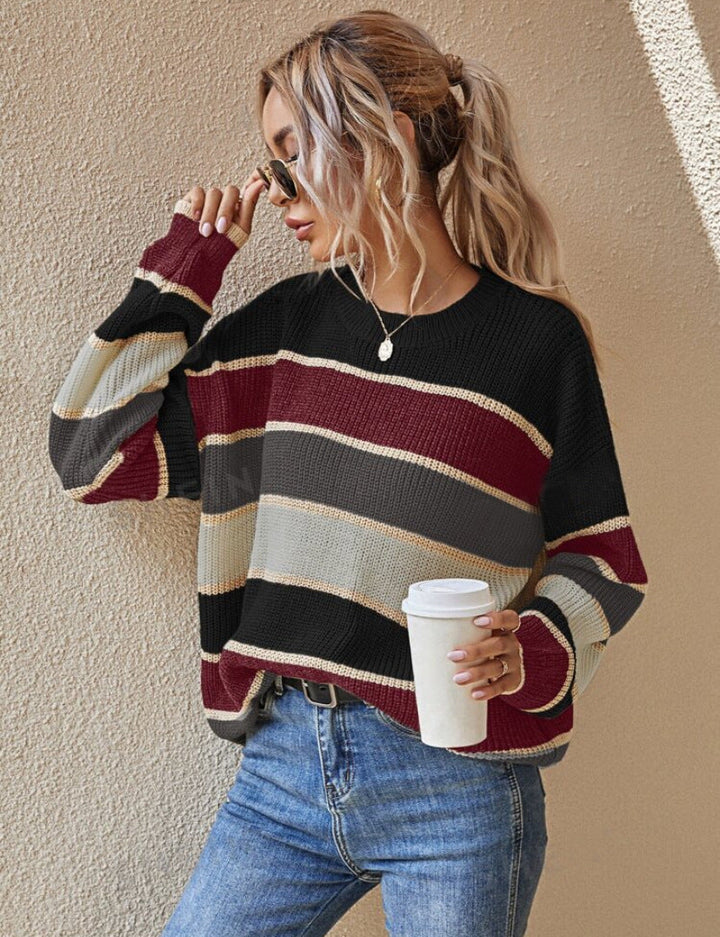 Christine | Refined Striped Chunky Oversized Sweater