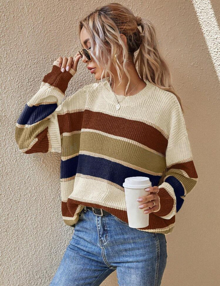 Christine | Refined Striped Chunky Oversized Sweater