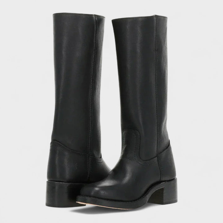 Christine | Relaxed Wide Calf Boots in Knee-High Cowboy Style