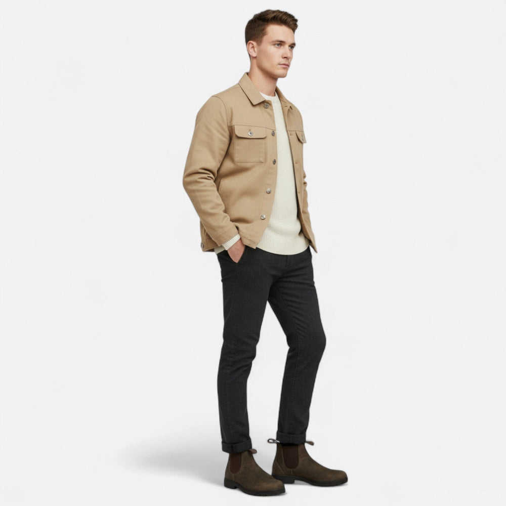 Christopher | Refined Pull-Up Textured Chelsea Boots