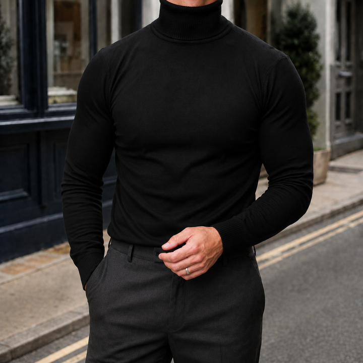 Daniel | Slim Fit Long Sleeve Turtleneck Sweater