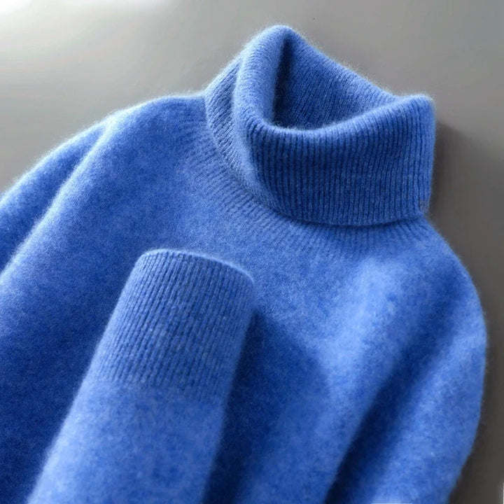 Danielle | Effortless Foldover Knit Turtleneck Sweater