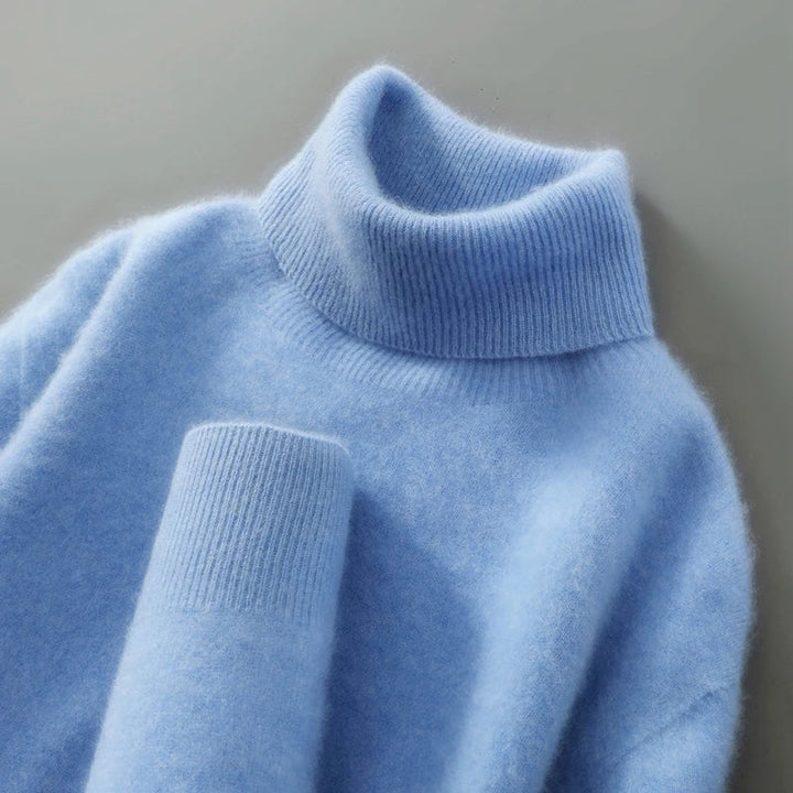 Danielle | Effortless Foldover Knit Turtleneck Sweater