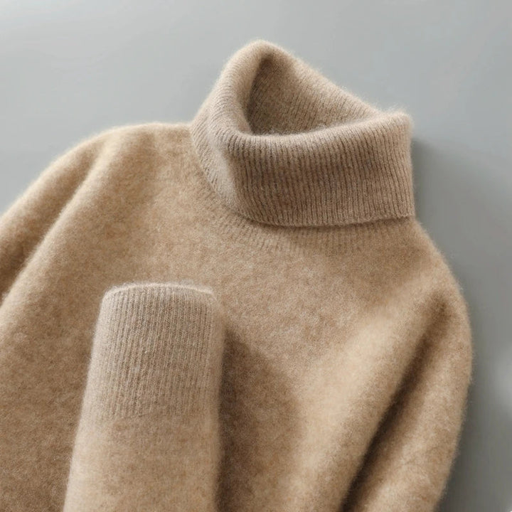 Danielle | Effortless Foldover Knit Turtleneck Sweater