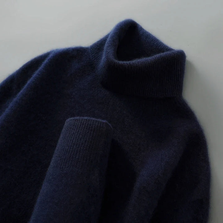Danielle | Effortless Foldover Knit Turtleneck Sweater