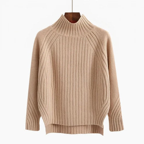 Danielle | Elegant Ribbed Mock Neck Turtleneck Sweater