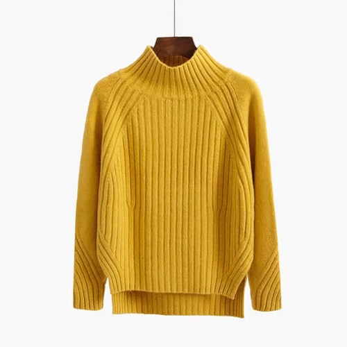 Danielle | Elegant Ribbed Mock Neck Turtleneck Sweater