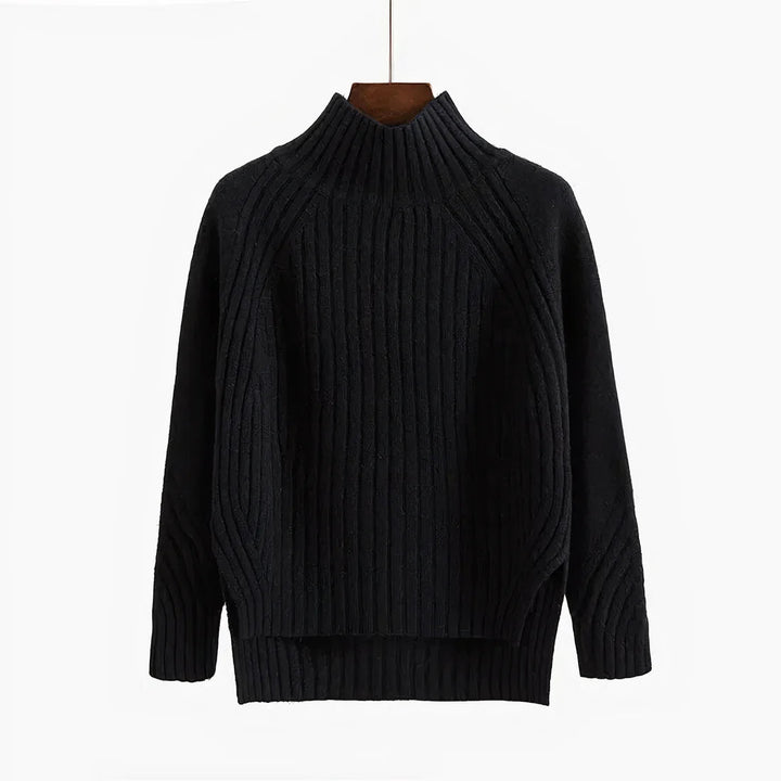 Danielle | Elegant Ribbed Mock Neck Turtleneck Sweater