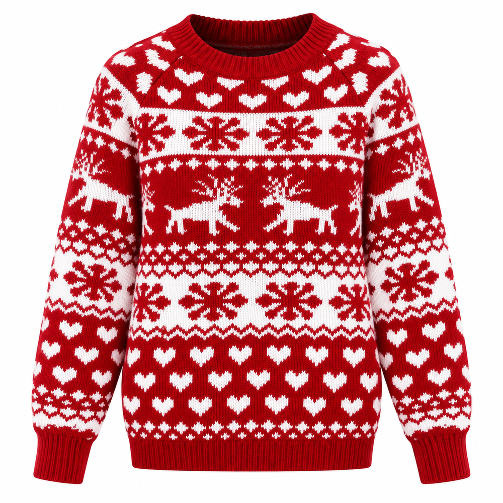 Danielle | Fair Isle Reindeer Christmas Sweater Women