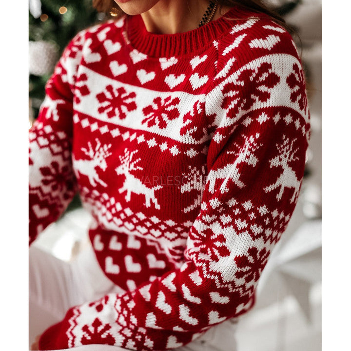 Danielle | Fair Isle Reindeer Christmas Sweater Women