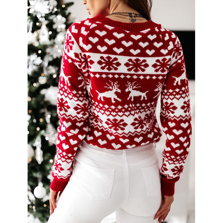 Danielle | Fair Isle Reindeer Christmas Sweater Women