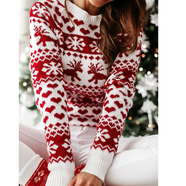 Danielle | Fair Isle Reindeer Christmas Sweater Women