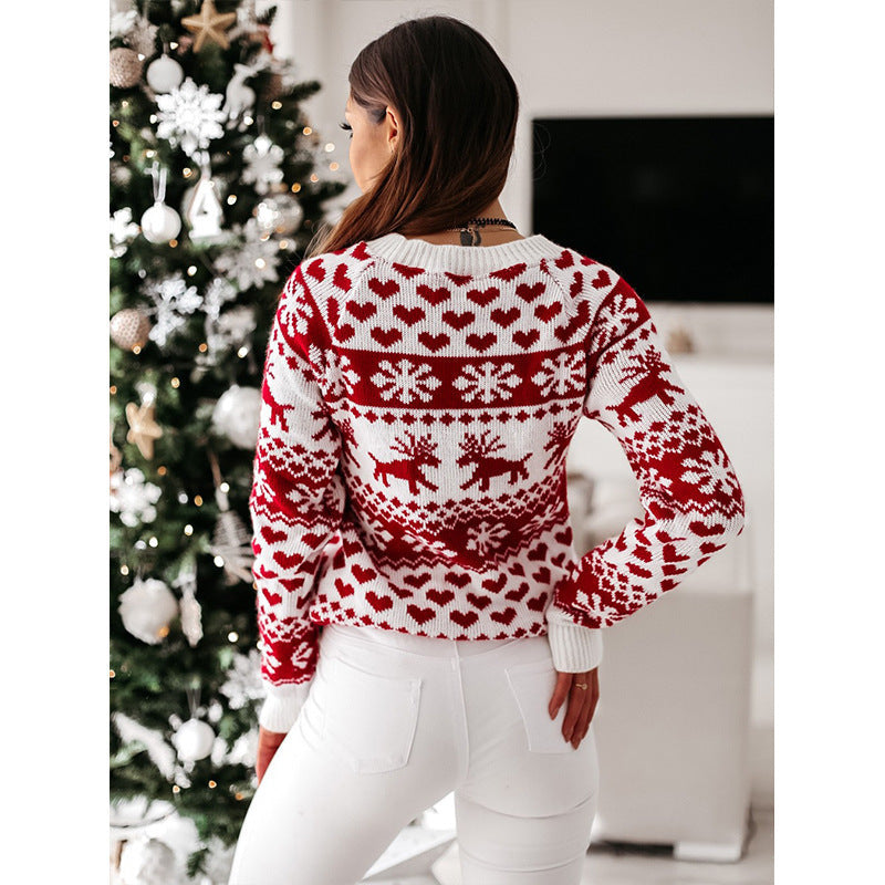 Danielle | Fair Isle Reindeer Christmas Sweater Women