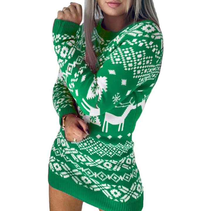 Danielle | Fair Isle Reindeer Christmas Sweater Women