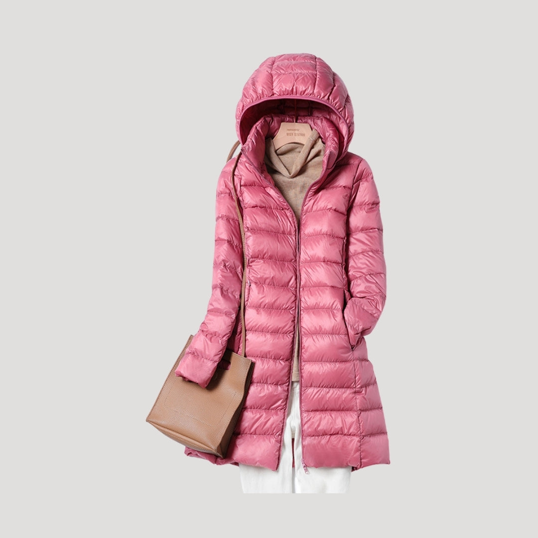 Danielle | Refined Long Hooded Puffer Jacket