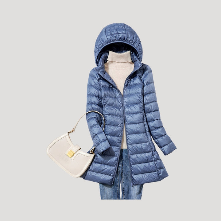 Danielle | Refined Long Hooded Puffer Jacket